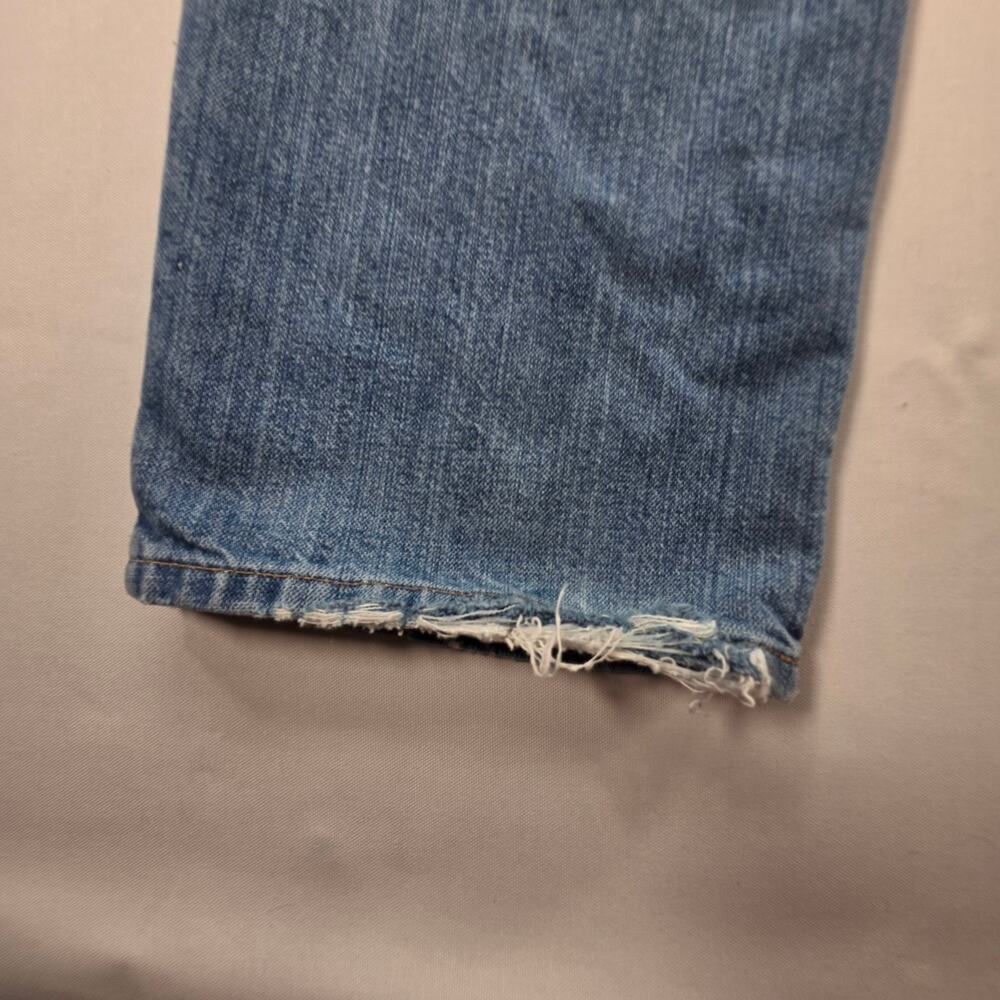 Carhartt Relaxed Fit Jeans Mens 38x30 Light Wash Distressed Workwear Denim Pants - Picture 10 of 14